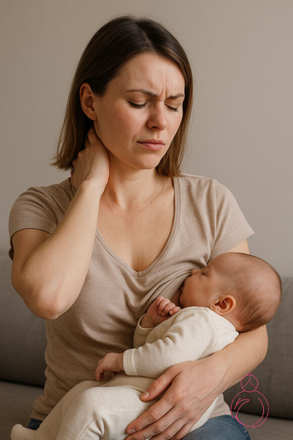 Nursing Neck: Πόνος στον αυχένα και τους ώμους τον πρώτο διάστημα μετά τον τοκετό, θηλασμός ή τάισμα με το μπιμπερό.